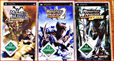 SONY PSP 4 MONSTER HUNTER GAMES: MONSTER HUNTER 1 + 2 + UNIT + NTSC MONS-CAPCOM* - Bild 1 von 4