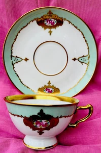 J K Decor Carlsbad,Cup&Saucer,gold decor,hand painted, Germany, 1918th. - Picture 1 of 10