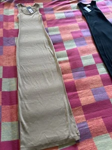 Universal Thread 2024 XS Rib-Knit Maxi Body Con Dress (1 Black & 1 Taupe Brown) - Picture 1 of 6