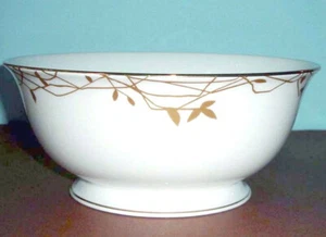 Kate Spade Primrose Hill Cuenco para servir con patas 9" Gold Vines de Lenox EE. UU. Nuevo - Imagen 1 de 2