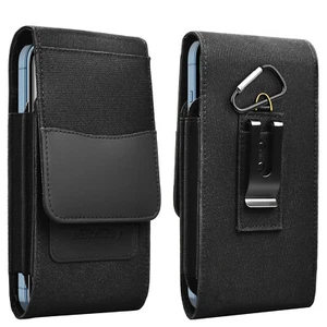 Dual Cell Phone Holster Pouch Buckle Wallet Belt Clip Cover Fit Otterbox Case on - Picture 1 of 9