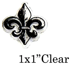 P34 Fleur de lis clear un mounted rubber stamp - Picture 1 of 1