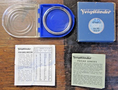 VOIGTLANDER FOCAR 1  47MM - 303/47 Lens in Case & Box with papers - Image 1 of 4