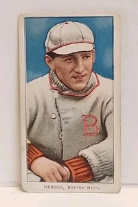 1909 T206 BUCK HERZOG   PIEDMONT BASEBALL BOSTON RUSTLERS - Picture 1 of 2