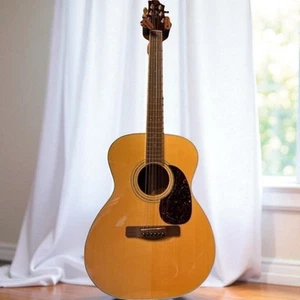 Greg Bennett Acoustic Guitar Dreadnought Natural with Soundhole Decor Hard Case - Picture 1 of 4