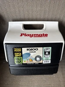 Igloo Playmate Black Mini Cooler Lunch Box Pail 4 Quart 3 Liter 6 Pack Cans - Picture 1 of 7