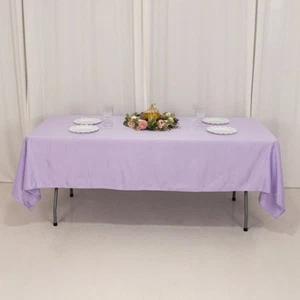 Lavender 60x102" RECTANGLE Lamour Satin TABLECLOTH Wedding Party Home Banquet - Picture 1 of 8