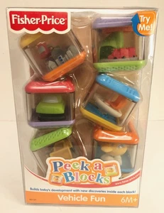 2003 Fisher Price Peek A Blocks VEHICLE FUN Developmental Toys NEW Vintage K4 - Picture 1 of 2