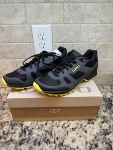 Giro Gauge Mens Cycling Shoes, Size 43 Black/Yellow Wow Fast Free Shipping - Picture 1 of 6