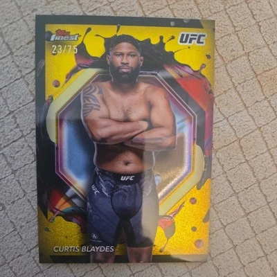 2024 Topps Finest UFC Curtis Blaydes Rare /75 Gold Glitter #266 SP - Image 1 of 4