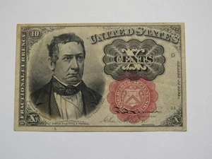 1874 $.10 Fifth Issue Fractional Currency Obsolete Bank Note Bill 5th FINE+ - Picture 1 of 2