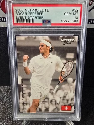 2003 Netpro Elite Event Starter ROGER FEDERER #S2 PSA 10 GEM MINT - Image 1 of 2