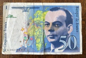 FRANCE-1992-50 FRANC BANKNOTE- de SAINT EXUPÉRY-THE LITTLE PRINCE- Éxupéry TYPE - Picture 1 of 4