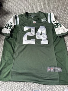 Camiseta de fútbol americano de la NFL Darrelle Revis Nike 24 de los New York Jets grande verde blanca para hombre - Imagen 1 de 6