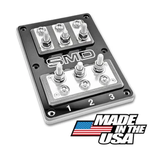 SMD Triple XL2 3 Spot ANL Distribution Fuse Block Stainless & Aluminum Hardware - Picture 1 of 3