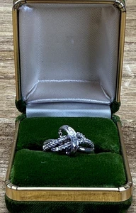 ANILLO RACIMO DIAMANTES PLATA ESTERLINA FIRMADO POR EL SOL TALLA 6.5 ~ 4.5g - Imagen 1 de 15