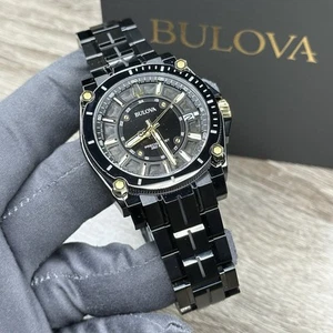 NUEVO✅262KHz✅ Reloj Hombre Bulova Icon Precisionist Acero Negro 40mm 97B216 - Imagen 1 de 20
