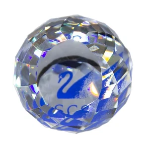 Swarovski Paperweight, Blue Swan, SCS 88-91 Renewal (Round) 1.6" No Box - Picture 1 of 1