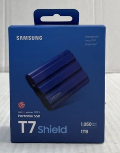 Samsung T7 Shield 1TB USB 3.2 Gen 2 Type-C External SSD - Blue - Picture 1 of 9