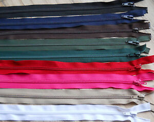 NYLON OPEN ENDED ZIP / CHOOSE YOUR SIZE & COLOUR- 10"-34" -No. 5  weight ***