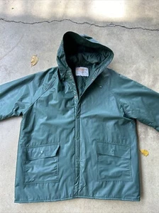 Vtg Sportsmans Choice Green Insulated Waterproof RainCoat Jacket LARGE Taiwan - Picture 1 of 10