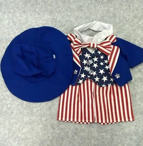Bearwear Junge patriotisches Outfit 4. Juli Uncle Sam Kostüm Hut Unabhängigkeitstag - Bild 1 von 9