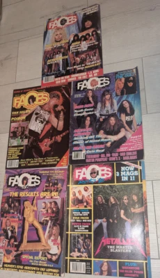 Vintage Faces Rocks лот из 5 выпусков журналов Poison Van Halen Montley Crue - Изображение 1 из 3