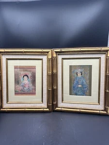 Edna Hibel Chinesische Braut & Chinesisches Kirschblütenkind professionell gerahmt - Bild 1 von 8