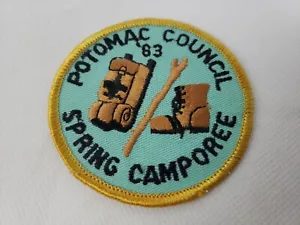 Boy Scouts Patch Potomac Council BSA Patch Yellow Trim Spring Camporee 1983 - Picture 1 of 9