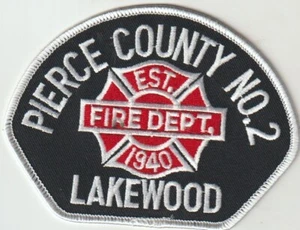 Pierce County No. 2 WA Feuerwehr Aufnäher Versand aus Australien - Bild 1 von 1