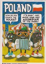 1988 THE CALIFORNIA RAISINS WORLD TOUR SINGLE STICKER #19 POLAND