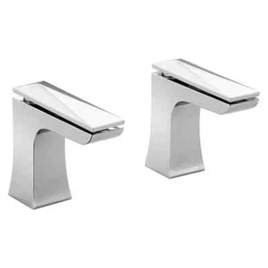 Grifos de pilar de baño Heritage Hemsby cromados THPC01 - Imagen 1 de 7