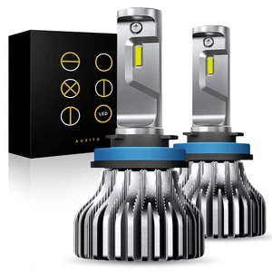2X Kit de faros LED H11 H9 H8 brillantes 6000K bombillas blancas de haz alto bajo AUXITO EE. UU. - Imagen 1 de 10