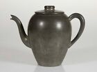 Vintage Pewter Teapot / Coffee Pot with Handle Lid - 6 1/2" tall