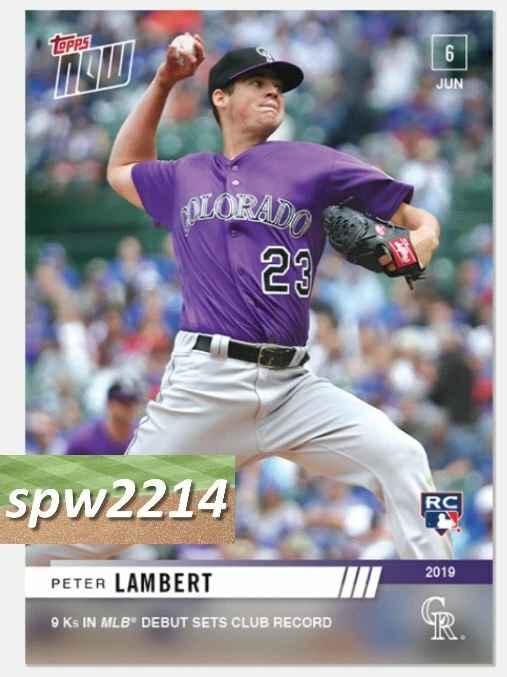 2019 Topps Now Peter Lambert #341 MLB Debut - Image 1 of 1