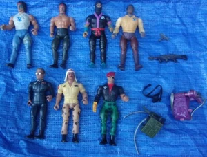 Rambo Coleco Action Figure Lot Gripper Black Dragon Warhawk Nomad Turbo Fire VTG - Picture 1 of 21