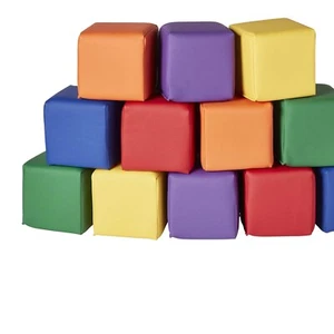Durable Toddler Foam Building Blocks - 12 Soft Cubes for Safe Play and Learning - Picture 1 of 11