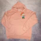 Nickelodeon's Rugrats Graphic Pink Drawstring Hoodie (M) Tommy & Chucky Print
