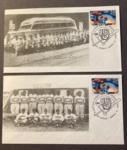#2619 Olympic Baseball FDC with Vintage Negro League photo (Crawfords/Monarchs) - Picture 1 of 1