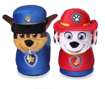 Nickelodeon Paw Patrol Chase & Marshall Light Up 3D Slippers   Toddler 7/8  NWT - Image 1 of 4