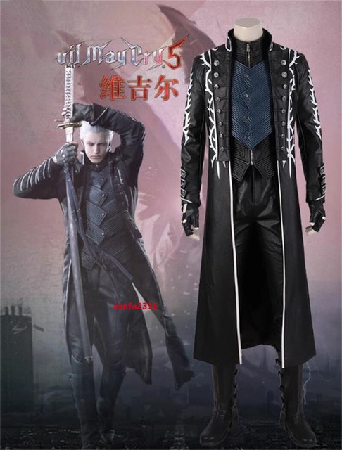 Game Devil May Cry 5 DMC5 Dante Cosplay Costume Full Set Custom Made for  Halloween Carnival