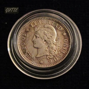 *GUTSE* ARGENTINA, 10 CENTAVOS 1882, PLATA, EBC- - Bild 1 von 2