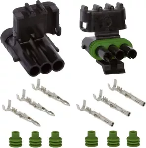Aptiv GM Delphi Packard Weather Pack 3 Pin Sealed Connector Kit 20-18 AWG - Picture 1 of 1