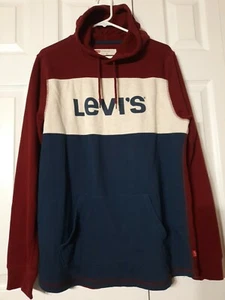 Sudadera con capucha para hombre Levi's - granate, azul marino y avena - talla grande - Imagen 1 de 8