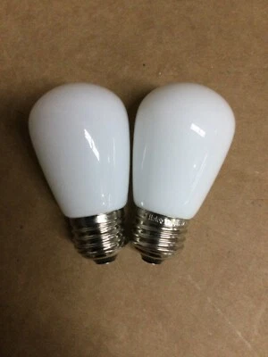 2 PIECES 1.4 Watt S14 WHITE LED Light Bulbs  - Image 1 of 3