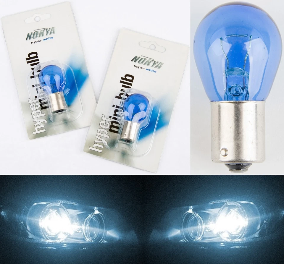 Nokya 1156 P21W Nok5209 27W White Two Bulbs Back Up Reverse Light Replace EO JDM - Image 1 of 4