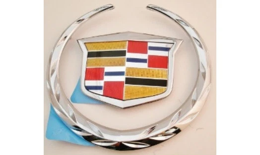 原始设备制造商!! 凯迪拉克 STS 2008 2009 2010 2011 年格栅徽章 WREATH & CREST!! — 第 1/1 张图片
