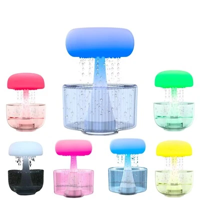Rain Cloud Humidifier Electric Aroma Diffuser Cloud water Drop sound LED Lamp - Image 1 of 4