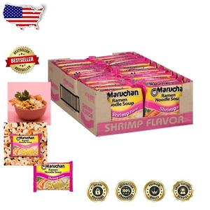 Fideos de camarones ramen instantáneos llenos de sabor - 3 OZ, 24 unidades para bocadillos universitarios - Imagen 1 de 7