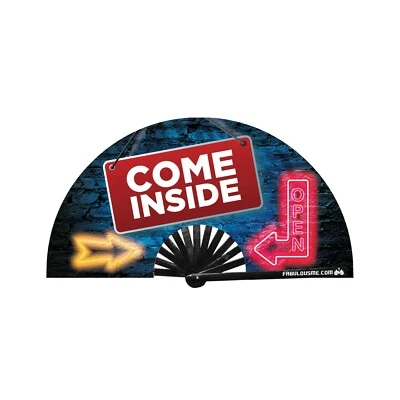 Ventilador Come Inside UV brillo bambú clack de FabulousMe® para fiestas y circuito Foto 1 de 2